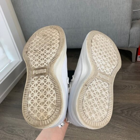 Puma Clyde Court GW Jr Running Shoes Knit Sneakers White Black Size 6.5 - Picture 13 of 14